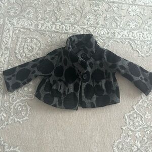 Short leopard peacoat